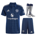 Man United Away T-shirt and Shorts Football Kit new design 2024/2025 Adults and Kids Sizes Available. 