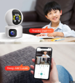 New Dual LENs 2K 4MP WiFi IP Camera CCTV 360° PTZ Smart Home Security Protection Video Monitor Baby Nanny Pet Surveillance Cam. 