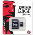 Kingston Digital 128GB microSDXC Class 10 UHS-I 45MB/s Read Card with SD Adapter (SDC10G2/128GB). 