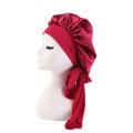 Women Satin Solid Sleeping Hat Night Sleep Cap Hair Care Bonnet Nightcap For Women Men Unisex Cap Bonnet De Nuit Shower Turban. 