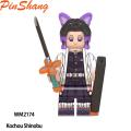 PinShang Demon Slayer Series Tanjiro Nezuko Inosuke Doll Building Blocks Plastic Children's Assembled Toy. 