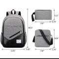 3pcs/set Male backpacks high school bags for women 2023 boys one shoulder big student travel bag men school backpack. 