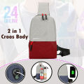 Crossbody 2 in 1 color  with multifunctional option, charging and handsfree port also available Pure Leather Quality. 