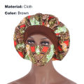 Hats African Pattern Adjustable Women Wide Elastic Band Nightcap for Party. 