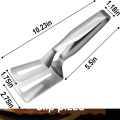 Double sided food flipping durable customized spatula and tongs stainless steel flat fish Pizza turner spatula slotted spoon for Kitchen. 
