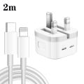 50W PD Fast Charger For iPhone 50W Fast Charger With (USB-C-Lightning) Cable Compatible With iPhone 7,7 Plus,8,8 Plus,X,XS,11,11 Pro,12 ,13,14 15. 