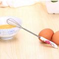 Manual Egg Mixer with Ceramic Handle Stainless Steel Mini Hand Whisk Beater Stirrer Small Blender Kitchen Cooking Tools. 