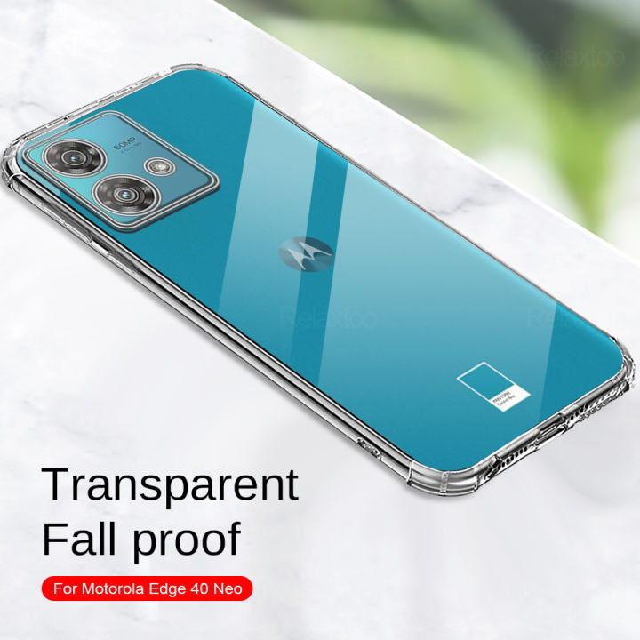 For Motorola Edge 40 Neo 5G Clear Airbag Anti-Drop Case for Moto rola Edge 40Neo All-Inclusive Case Soft silicone phone case