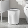 Waste Bin Striped Texture Rubbish Collection Kitchen Garbage Basket. 