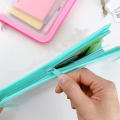 A6 Size File Folders Compact Zippered Transparent Zipper Bag Lightweight Waterproof Stationery Storage for Stationery School. 