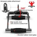 Premium Revolving Low Pulley Handle Pulley Cable Machine Handle Biceps Triceps Back Muscle Workout Hand Grip Lat Pull Down Bar-FITNESSCUUB419. 