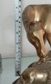 Vintage / Antique Brass & Wood MCM Horse MOM BABY Foal statue figurine Mid Century. 