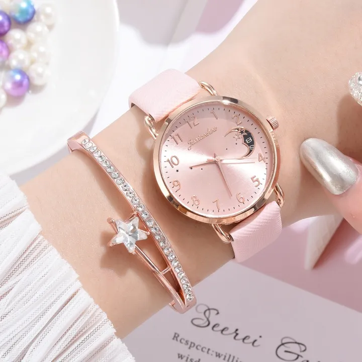 Women%20Watch%20Moon%20Numbers%20Dial%20Bracelet%20Watches%20Set%20Ladies%20Leather%20Band%20Quartz%20Wristwatch%20Women%20Female%20Clock%20Relogio%20Mujer%20Hot%20-%20Image%204