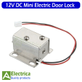 12v Mini DC Cabinet Drawer Lock Electromagnetic Solenoid Lock 27*29*28mm By Electrica. 