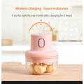Chopper With Double Bowl, Rechargeable Mini Electric Food Chopper With 2 Bowls. 