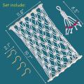 Macrame Fruit Hammock for Kitchen Under Cabinet,Veggie Hammock Fruit Holder Net and Hook for Hang Fruit Basket. 