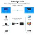 VGA to HDMI Adapter 1080P HD Supported Analog Signal to Digital Signal Convertor Cable with 3.5mm Audio Cable and USB Power Cable for HDTV PC and Laptop Monitors, displayers,Desktop Computer. 