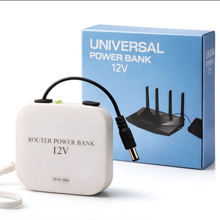 12V Router Power Bank UPS | Universal WiFi Backup Battery for Router ...