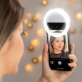 Pack Of 2 Mini Portable USB Rechargeable Selfie Ring Light With 3 Brightness Levels. 