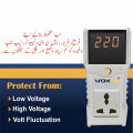 Woxsn Automatic Digital Power Protection , AC volt Protector Over | Under Voltage Protection For AC Cabinet Smart Monitor Fridge & Deep Freezer accessories, Timer Relay Breaker Muhafiz Switch. 