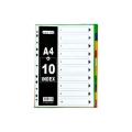 Separator Index Sheet - Plastic A4 - 1 TO 10. 