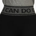 Gym Tights For Women I Can Do It Compression - Black / Grey. 