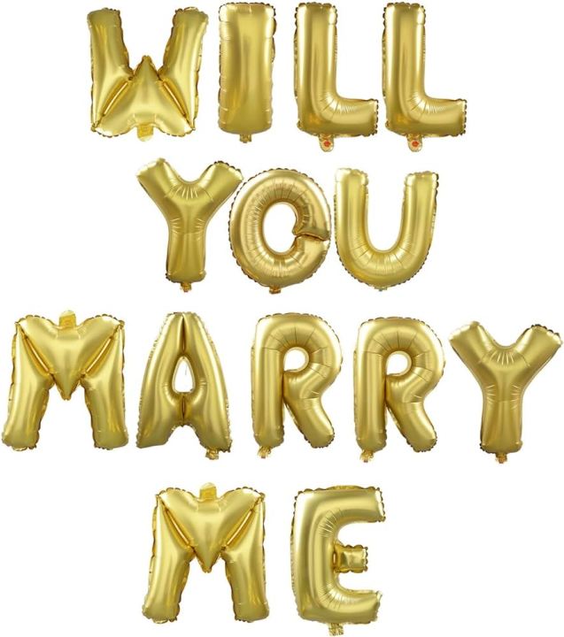 WILL YOU MARRY ME Foil Balloon 14 pcs set