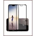 Huawei P20 Lite 6D GORILLA Glass Screen Protector Full Cover with Carbon Fiber Soft Edge, Black. 