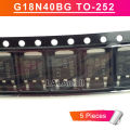 5pcs G18N40BG G18 N40BG N40ABG TO-252 G18N40ABG NGD18N40CLBT4G TO252 SMD 18A/400V N-Channel Ignition IGBT new original. 