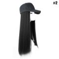 Baseball Cap with Synthetic Hair Extension Long Hair Wig Hat for Women. 