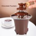 CHOCOLATE FOUNTAIN 3-TIER MINI CHOCOLATE MELTING FONDUE. 