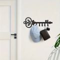 Black Metal Wall-Mounted Key Holder Organizer Top & "Home Sweet Home" Label - Door/Wall-Mounted Key Storage with Multiple Hooks for Entryway, Bedroom, Office, Car - Decorative Key Organizer with Sturdy Metal & Elegant Black Finish - Easy. 