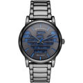 Emporio Armani Meccanico Silver Stainless Steel Grey Dial Automatic Watch for Gents - AR60029. 