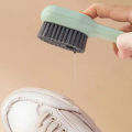 Multi-purpose shoe brush soft bristle automatic liquid long handle cleaning brush clothes board brush household cleaning tools. 