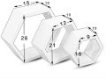 Awesome High Quality Deco Painted Wooden Hexagon Wall Shelf for Living Room, Bedroom, Kitchen Corner (Set of 6) by eFurniturePk. 
