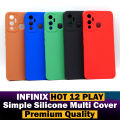 Infinix Hot 12 Play Back Cover Multicolour Soft Plain Case For Infinix Hot 12 Play. 