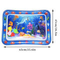Baby Inflatable Water Mat, Kids Activity Toy – Sensory Tummy Time Play Mat with Floating Sea Creatures, Leak-Proof, Portable & Safe for Infants, Toddler etc. 