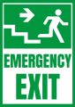 Emergency Exit sign stickers, Warning Stickers A4 Size Ready to use Pack of 2. 