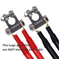 Top Post  Terminal-1 x positive terminal
1 x negative terminal
2 x terminal covers-black & red. 