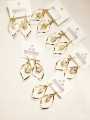 Choose Your Own 3 Pairs of Elegant Light Weight Fashion Drop Earrings | Trendy Gold-Tone Earrings Set for Girls & Women. 