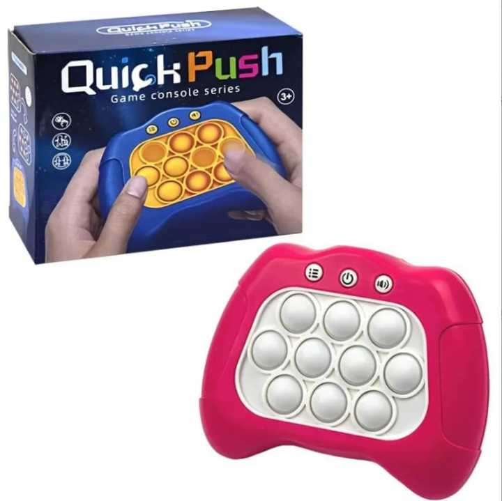 Pop It Electronic Game, Quick Push Bubble Game, Pop It Fidget Toy, Fast Push Game Plopper Toy, Electronic Sensor Game, Educational Game Console for Early Childhood