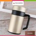 Techmanistan 500ml Vacuum Cup Stainless Steel Insulated Coffee Mug With Tea Filter & Comfortable Handle, Vacuum Double Wall Tumbler Coffee Mug Water Bottle. 