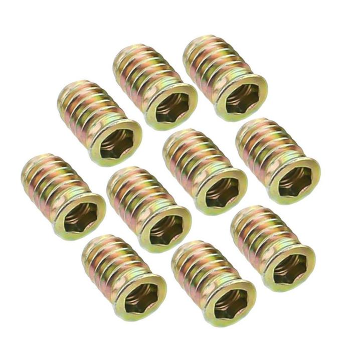 10Pcs Wood Insert Interface Screws Hex Socket Nuts Furniture Fasteners ...
