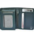 Slim Genuine Leather Wallet for Men- Green Color. 