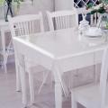 6 Seater PVC( 7.5ft x 4.5ft) Transparent Clear Dining Table Cloth / Cover Plastic Table Cover Protector Sheet Rectangle. 