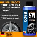 Tyre Polish High Gloss Tire Gel and Plastic Restorer for Car/ Bikes 300ml - CORE Made in Germany. 
