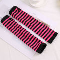 Fingerless Gloves Striped Windproof Thick Arm Wrist Gloves. 