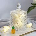 Green Apple Glassware Candy Jar - Dry Fruit Glass Jar. 