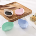 8pcs Tiny Leaf Shape Plates Portable Food Snack Dip Sauce Seasoning Tray. 