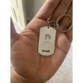 Picture  METALLIC KEYCHAIN WITH ENGRAVED NAME. 
